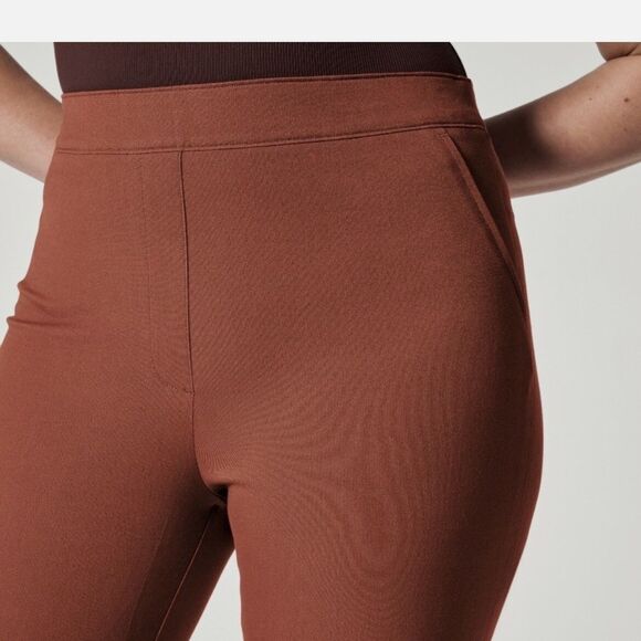 Spanx On the Go Slim Straight Ankle Pant Bronze Glow Size Small NWT - Picture 4 of 8